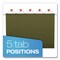 Pendaflex 1/5-Cut Ready-Tab Reinforced Letter Size Hanging File Folders - Standard Green (25/Box)
